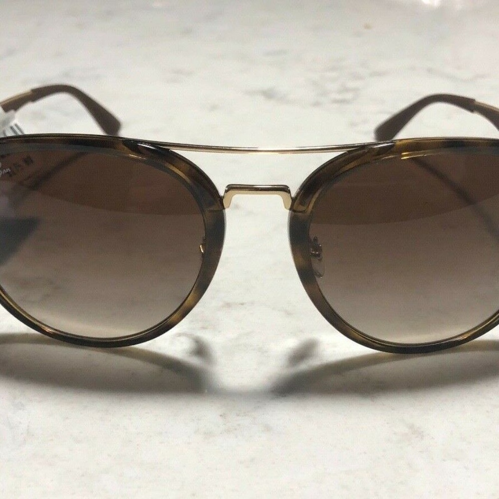 Ray-Ban RB4285 Square Sunglasses, Light Havana/Bro